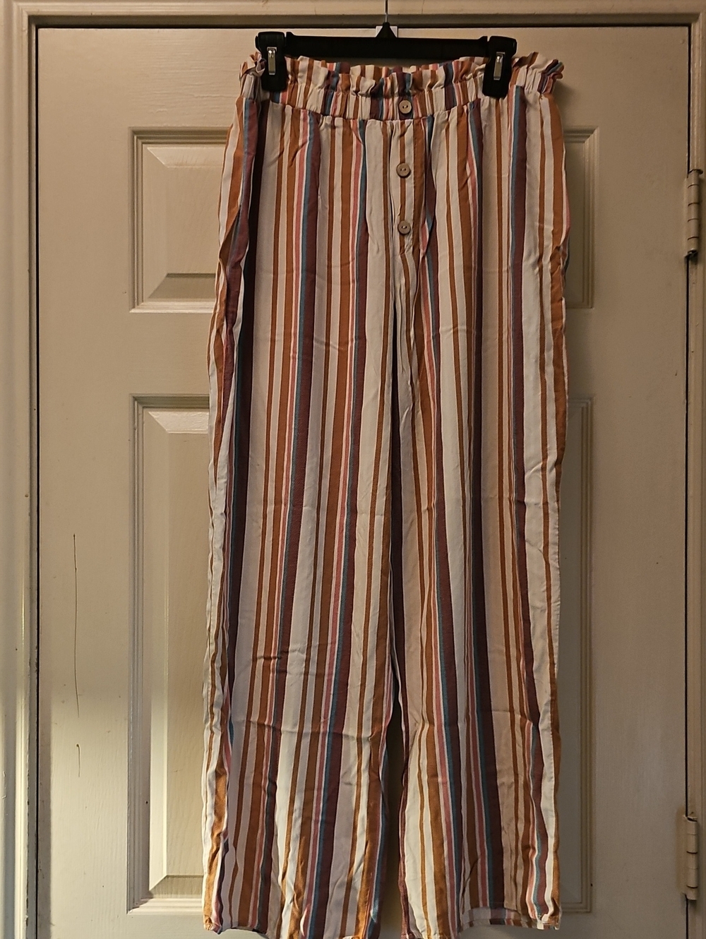 art class Striped Pants in Cream, Tan & Blue